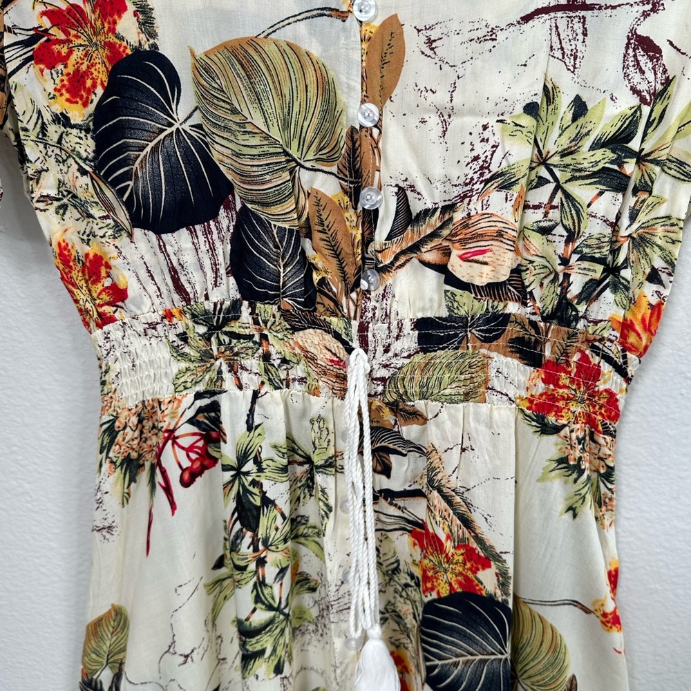 Floral Print Dress with Tassel Tie - Picture 4 of 8